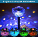Ultra Luma Solar Pathway LED Lights 8 Color Changing Outdoor Waterproof -4 Pack