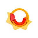 **Pre-order (Ships in 1-2 Weeks)**5-Piece Stained Mini Wooden Sun Rainbow Stacker