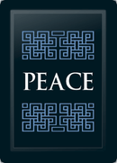 Peace Deco Horizontal Blue Logo Panel
