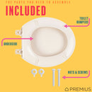 PREMIUS Beveled Plastic Toilet Seat, Standard Round, 17 Inches