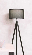 Modern Tripod LED Floor Lamp – Mid Century Dimmable Modern Light for Contemporary Living Rooms - Tall Free Standing Lamp with Solid Wood Legs by Outdoor Solar Outlet
