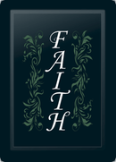 Faith Floral Vertical Sage Logo Panel