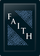 Faith Deco Diagonal Blue Logo Panel
