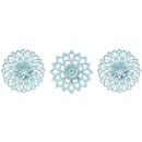 PREMIUS 3 Piece Floral Plaque Wall Decor Set, Blue, 10 Inches