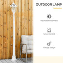 SmartYard 77" Solar Lamp Post Light, Waterproof Aluminum And Glass Outdoor Vintage Post Lamp by Outdoor Solar Outlet