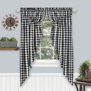 Buffalo Check Gathered Swag Window Curtain Pair, 72x63 Inches