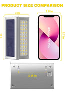 30 LED Solar Step Lights Outdoor【6 Pack】Stainless Steel Bright Solar Deck And Stairs Lights