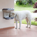 Bama Pet Mountable Food Stand with Storage Compartment, Taupe, Average Dog Size