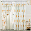 Alice Floral Embroidered Panel With Valance and Backing, 55x84 Inches