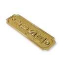 Brass "Push" Door Sign 1-5/16” W x 4-1/2” H - Brass Door Sign by Forge Hardware Studio