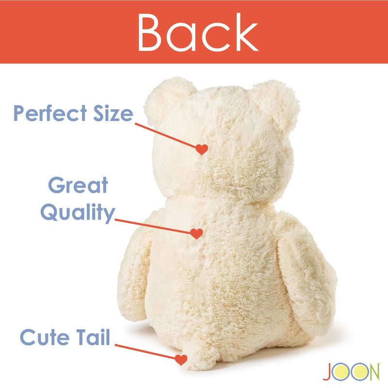 JOON Huge Teddy Bear With Ribbon, Cream