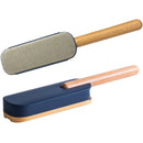 PREMIUS Fabric Lint Remover with Storage Case and Wood Handle, Blue-Yellow