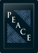 Peace Deco Diagonal Blue Logo Panel