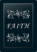 Faith Floral Horizontal Silver Logo Panel