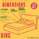 PREMIUS Leo Soft Wrinkle-Free Microfiber Sheet Set, Navy-Gold