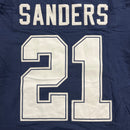 Deion Sanders Dallas Cowboys Throwback Retired Player Super Bowl Patch Long Sleeve Shirt by Dynasty Sports & Framing