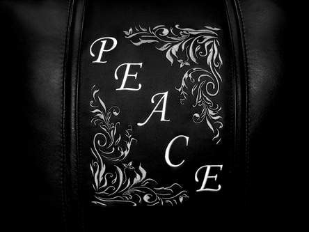 Peace Floral Diagonal Silver Logo Panel