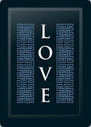 Love Deco Vertical Blue Logo Panel