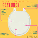 PREMIUS Wood Toilet Seat, Standard Round, 17 Inches