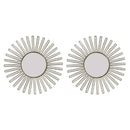 PREMIUS 2 Piece Windmill Wall Decor Mirror Set, Champagne, 10 Inches