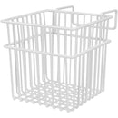 Home Basics Vinyl Coated Sink Basket and Sponge Holder, White, 5x5x5 Inches