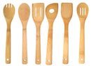 Home Basics 6-Piece Bamboo Kitchen Cooking Utensil Set, 2.5x12x.25 Inches