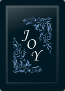 Joy Floral Diagonal Blue Logo Panel