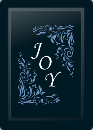 Joy Floral Diagonal Blue Logo Panel