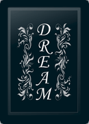 Dream Floral Vertical Silver Logo Panel