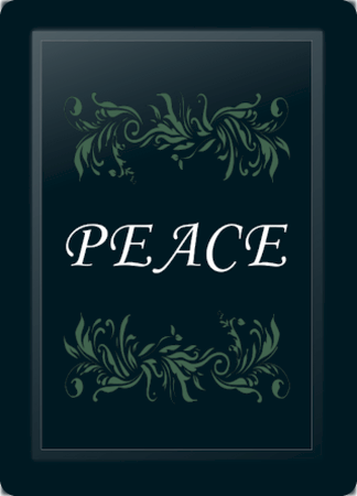 Peace Floral Horizontal Sage Logo Panel