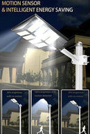 6800W Commercial Solar Street Lights Dusk to Dawn , Motion Sensor, 75000LM for Street with Remote Control
