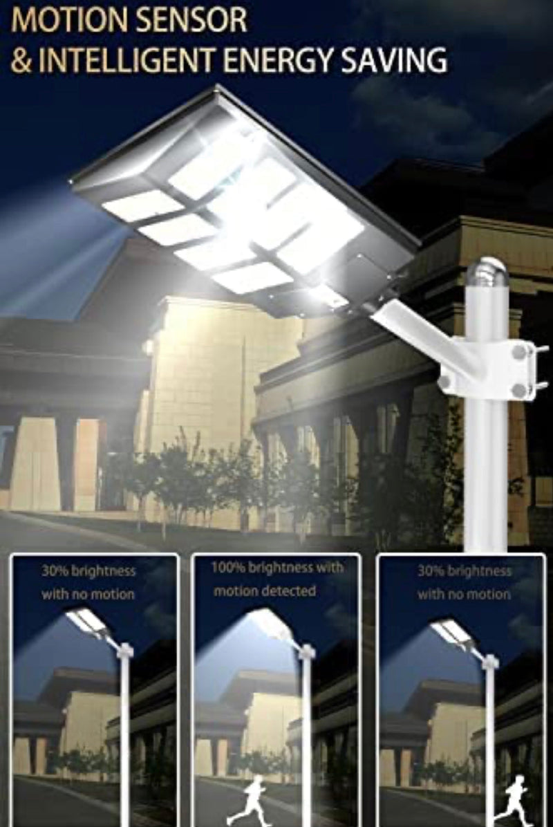 6800W Commercial Solar Street Lights Dusk to Dawn , Motion Sensor, 75000LM for Street with Remote Control