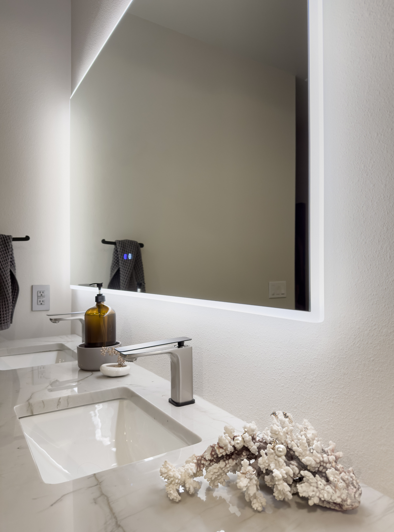 Zeek 60"x36" Backlit LED Rectangular Bathroom Wall Mirror For Double Vanity MA6036, photo 8 of 12