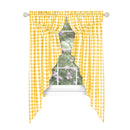 Buffalo Check Gathered Swag Window Curtain Pair, 72x63 Inches