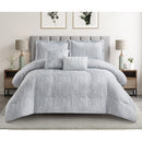 Ashfield 5 Piece Jacquard Leaf Design Comforter Set