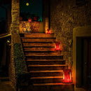 SmartYard Solar Stump Lights Outdoor Upgraded Larger Size Flickering Flame Decorative Solar Lantern 2 -Pack