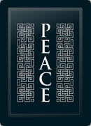Peace Deco Vertical Silver Logo Panel