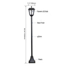 SmartYard Solar Post Lamp Set, Warm White Vintage Light (2-Pack)