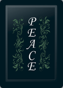 Peace Floral Vertical Sage Logo Panel