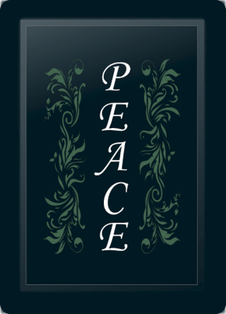 Peace Floral Vertical Sage Logo Panel