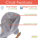 JOON Olli Ride-On Rocking Horse Elephant With Scarf, Gray-White