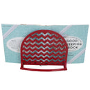 Home Basics Cast Iron Chevron Design Cookbook Stand, Red, 10.5x5.5x9 Inches