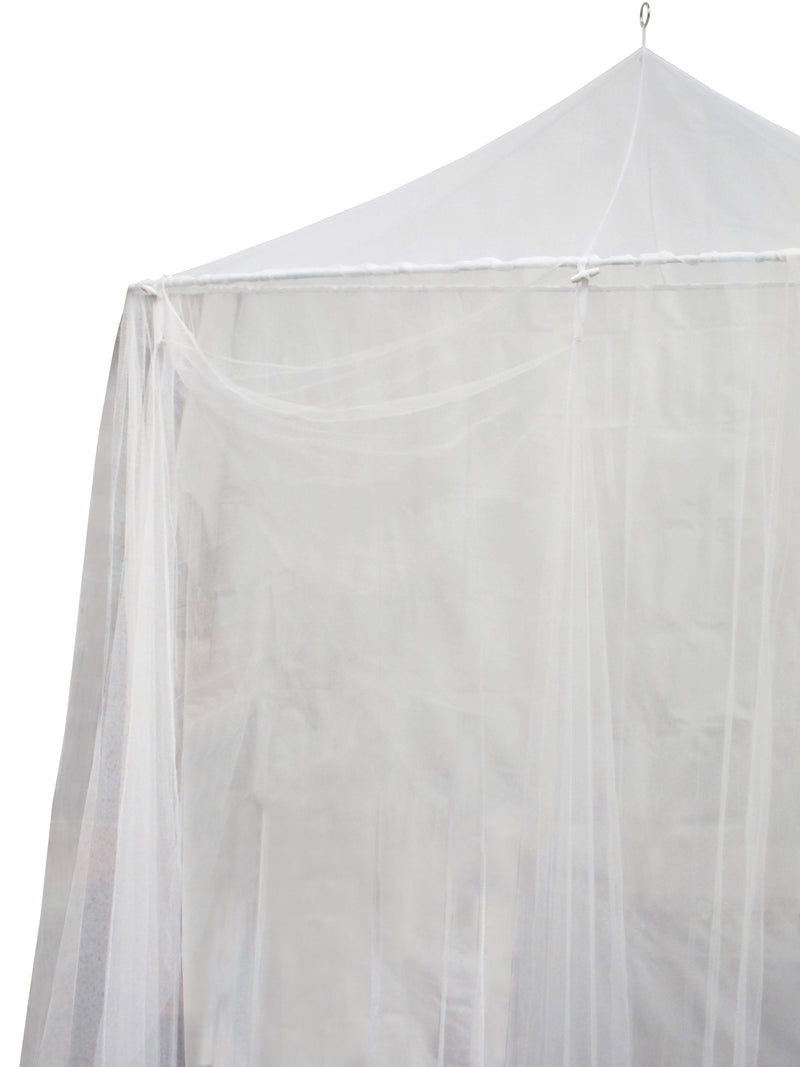 Just Relax Extra-Large Indoor-Outdoor Round Canopy Mosquito Net, White, 5x9 Feet