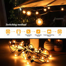 27 Ft Pro - Globe Solar LED Outdoor String Lights – Waterproof, G40 Retro Edison Filament Bulbs -Warm White