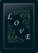 Love Floral Diagonal Sage Logo Panel