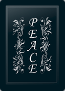 Peace Floral Vertical Silver Logo Panel