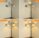 Modern Arc Floor Lamp w/ Marble Base -- 3 Lights Hanging Over The Couch from Behind - Multi Head Arching Tree Lamp -Oil Rubbed Bronze