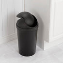 Sterilite Round SwingTop Wastebasket, Black, 3 Gallon