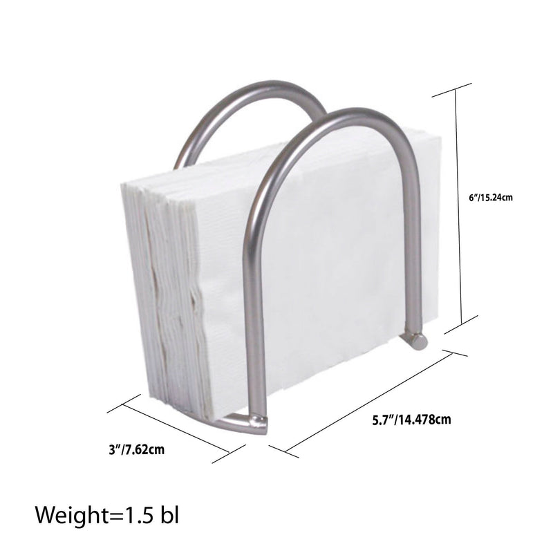 Home Basics Napkin Holder, Satin Nickel Simplicity Collection