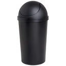 Sterilite Round SwingTop Wastebasket, Black, 3 Gallon